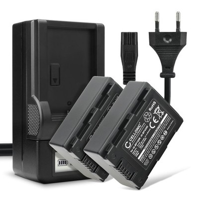2x Akku für Samsung HMX-H203 HMX-F800 HMX-H205 SMX-F43 1800mAh + Ladegerät