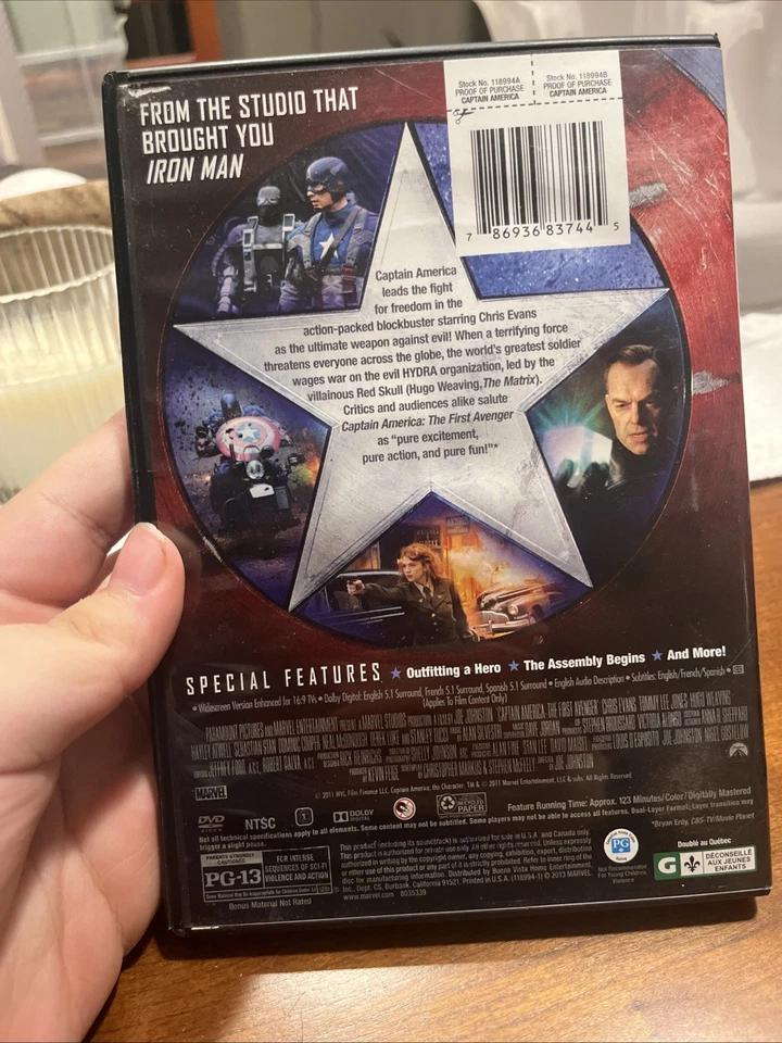 Captain America-The First Avenger (DVD, 2011) - Image 2 of 3