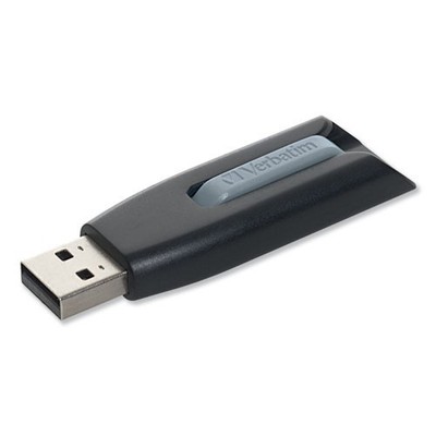 Verbatim Store 'n' Go V3 USB 3.0 Drive, 8 GB, Black/Gray, 3/Pack