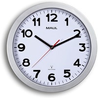 Funkuhr Ø 30Cm | Wanduhr KüChenuhr Wohnzimmeruhr | Silber | Inkl. Batterie