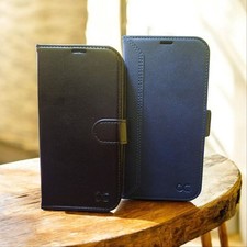 Ocase iPhone 17/16/15/14/13/12.. Magnetic flip PU Leather Wallet Case RFID Block