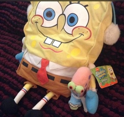 SPONGE BOB & GARY PLUSH * 2003 RARE  2 Feet Tall!  New NICKELODEON * WITH TAGS
