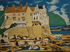 Seafront paintings of Robin Hoods Bay 2014