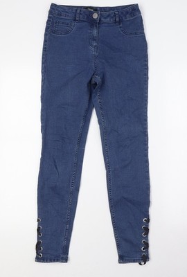 Skinny-Damenjeans Denim normale Passform UK-Größe 8