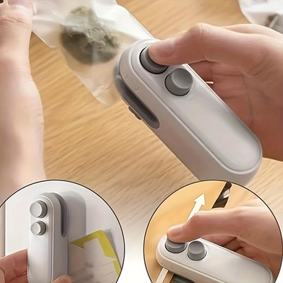 #ad #ad Mini 2 in 1 Snack Heat Sealer Cutting Portable Food Sealer for Snack Sealing $4.99