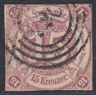 Thurn und Taxis MiNr 24 Nummernstempel 220 Frankfurt