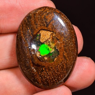Handgemacht Natural Boulder Opal Oval Cabochon 42.55 Ct 24x31x7 mm TP767 Neu