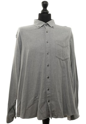 Andrew James Herren Langarm Freizeit Hemd 2XL KW45/46 grau Fischgrat Button-Down