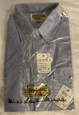 Youngbloods Authentic Western Vtg Shirt Mens Large Pearl Snap Denim Short Sleeve