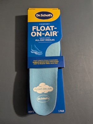 Dr Scholls Float On Air Comfort Insoles for Men Shoe Sizes 8 to 14 Blue