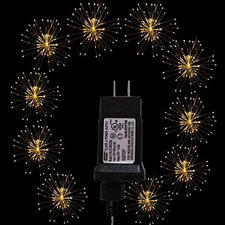 10 Pcs Total 600 LED Firework Copper Wire Lights, Fairy Twinkle Warm White