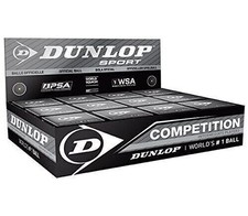 Dunlop Competition Single Dot Squash Ball BOX 12-Balls 
