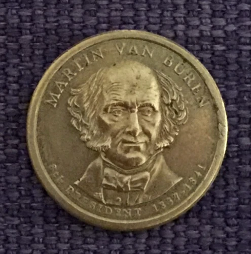 2008 D Martin Van Buren,  actual nice 1 dollar coin , free S/H