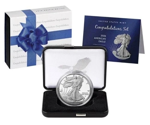 2026 P Congratulations Set American Eagle 1oz Silver Proof Coin IN HAND