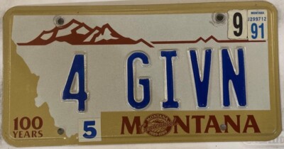 Vanity FORGIVEN FORGIVING license plate