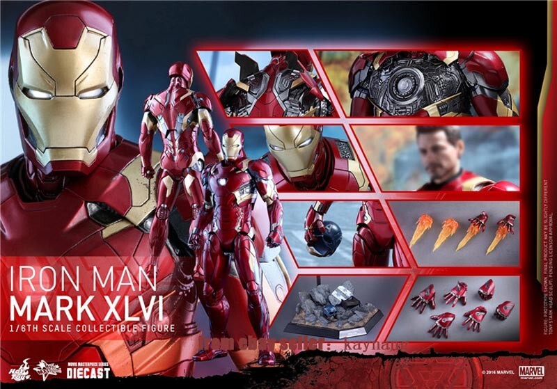 Hot Toys MMS353-D16 Marvel 1/6 Scale Iron Man Mark XLVI Action