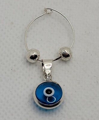 Unisex Glas Blau Evil Eye Charm Anhänger