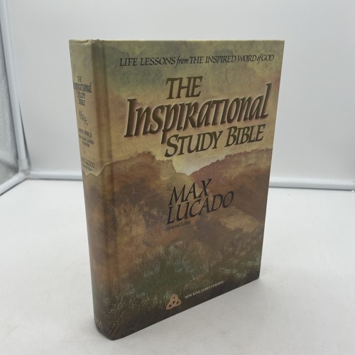 The Inspirational Study Bible Max Lucado NKJV 1995 Vintage Hard Cover Gift God