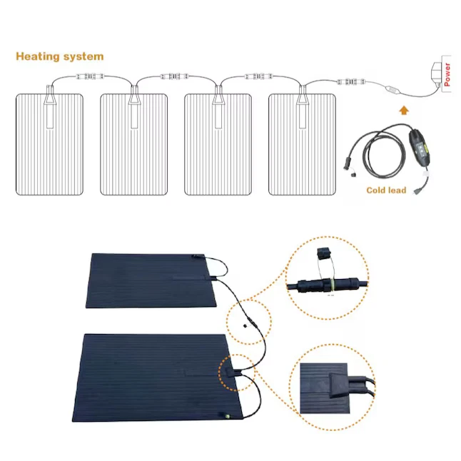 Alfombra de fusión de nieve 23"x40" Dr Infrarrojo Calefacción Goma Alfombra de fusión Foto 3 de 4