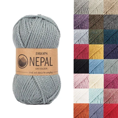 DROPS Nepal maglione peggiorato lana premium Aran filato maglia morbida 75 m / 50 g
