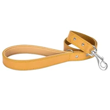 Riparo Braided Leather Dog Leash with Padded Handle, 3 FT, 1.25" Wide  Dog Lead