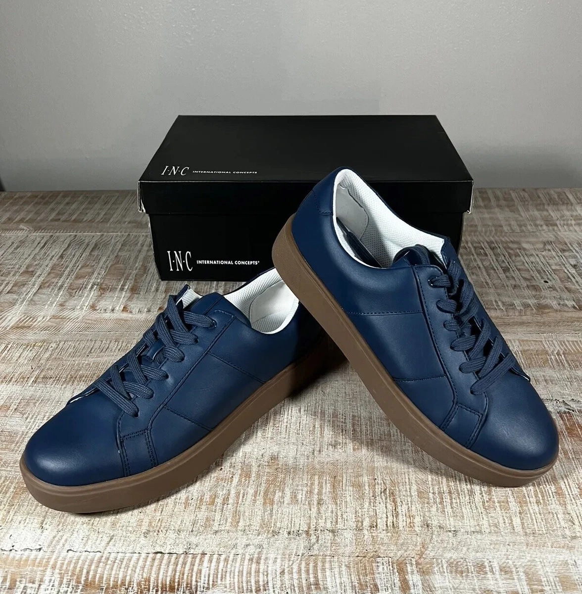 International Concept Shoes 10.5 Blue Sneakers Ezra Gum Bottom