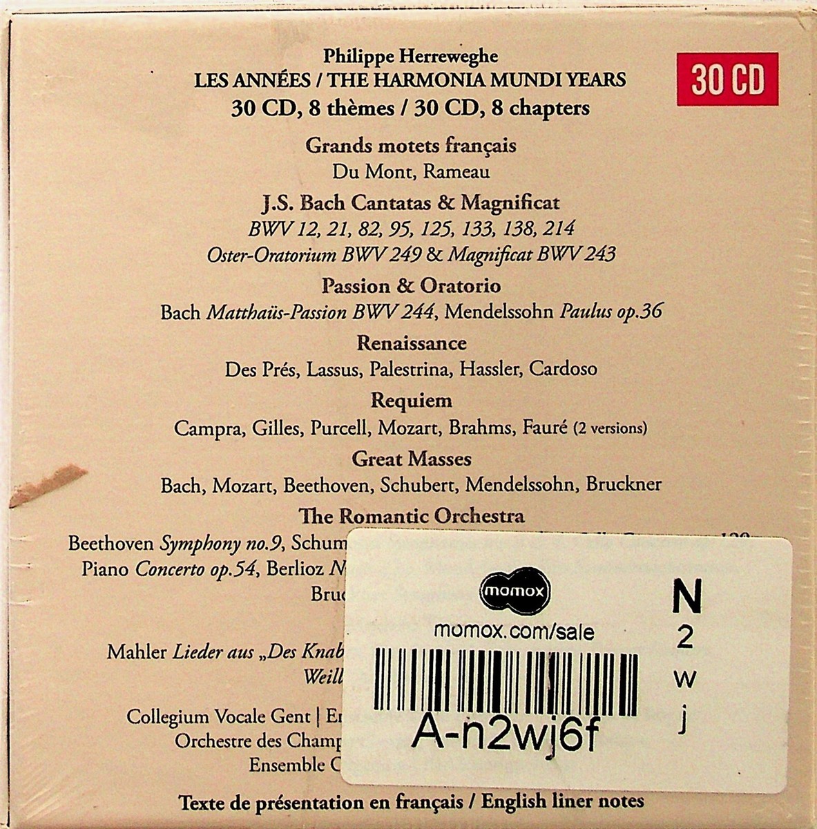 Philippe Herreweghe – The Harmonia Mundi Years 30-CD BOX SET