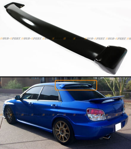GLOSSY PAINTED BLK OE STYLE REAR ROOF SPOILER WING FOR 02-07 SUBARU IMPREZA WRX - Picture 1 of 3