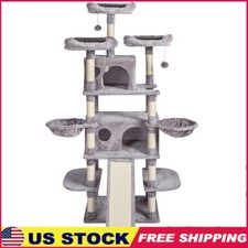 Multi-Level Cat Tree Activity Center W/ Condos Hammocks Scratching Posts Toys US