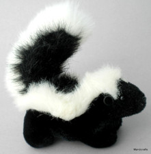 Folkmanis Skunk Tiny Plush Finger Puppet 5.5in Seam Tag Cute Vintage
