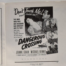 1953 Dangerous Crossing Exhibitor Book Jeanne Crain Michael Rennie Max Showalter
