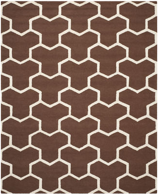 Safavieh Cambridge DARK BROWN / IVORY Wool Area Rug 8' x 10' - CAM146H-8