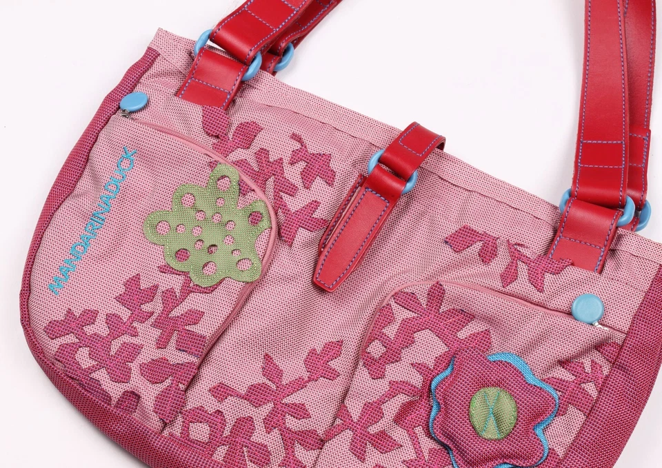 Vintage Mandarina Duck Y2K Kidcore Applique Pink Shoulder Bag OS - Image 2 of 4