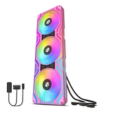 Asiahorse Matrix-PINK 58 Addressable RGB LEDs 360MM All-in-One Square Frame Fan