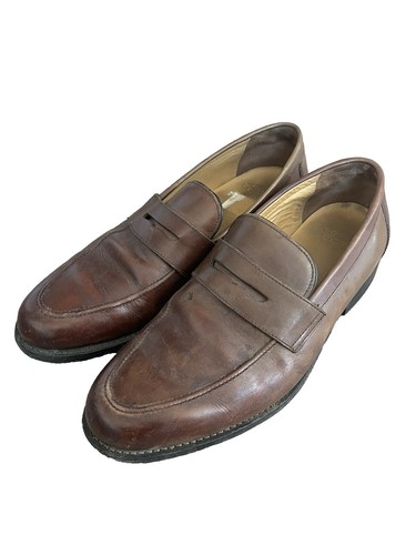 Charles Tyrwhitt Made in England Whiskey Brown Leather Penny Loafers US 10 Charles Tyrwhitt Loafers | eBay main image 3