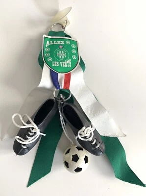 AS Saint Etienne ASSE rare fanion porte clés crampons football pennant - Photo 1/3
