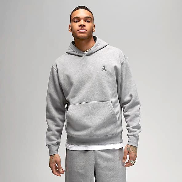 Jordan Brooklyn Fleece Men's Pullover Hoodie Size MD Gray Jordan Brooklyn Fleece Men's Pullover Hoodie Size MD Gray