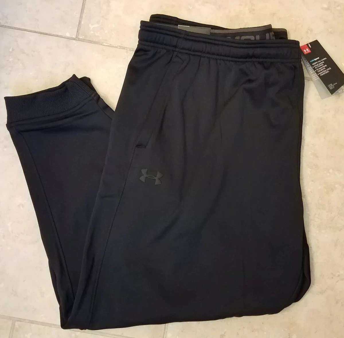 Under Armour, Pants & Jumpsuits, Under Armour Black Coldgear Trackpants  Joggers Size M