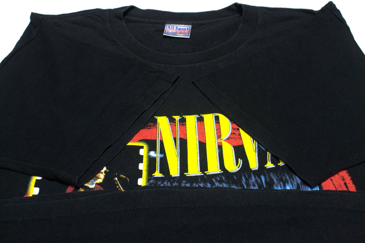 Vintage Nirvana T Shirt Tee 90s 1997 Size Large Grunge Live 