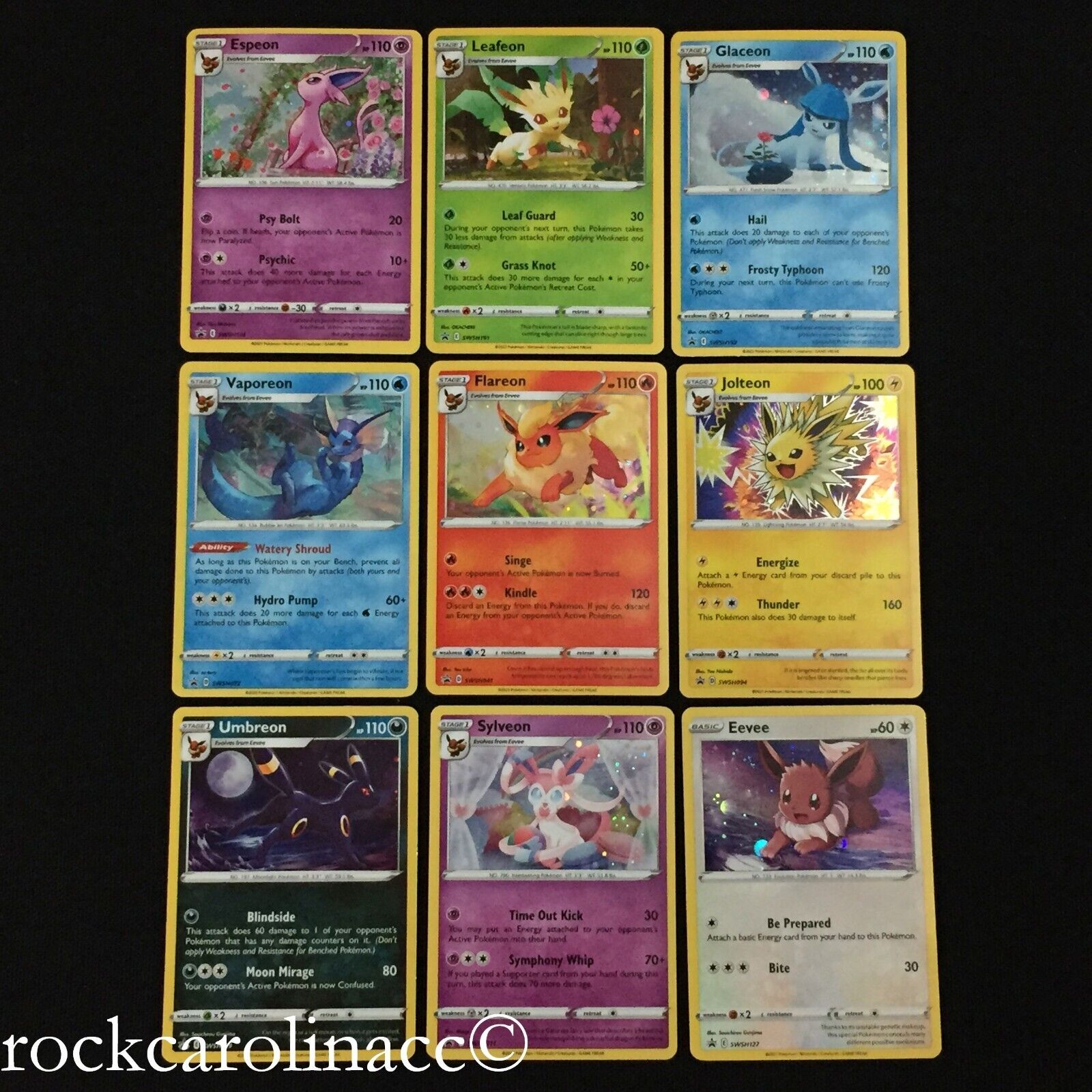 Eevee Evolutions V SWSH Promos - 9 Card Set or Singles - Black Star Promo -  NM