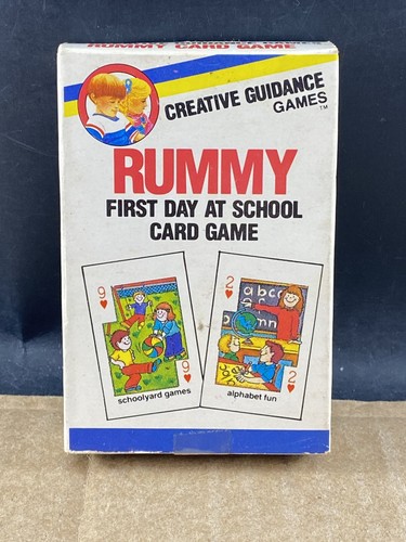 Vintage Creative Guidance, Rummy First Day At School Card Game, COMB ...