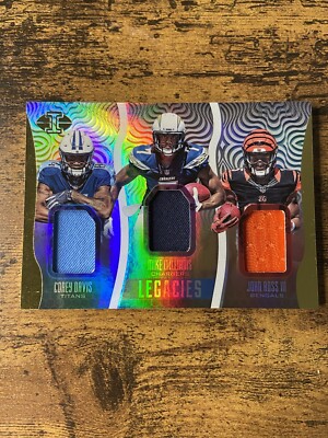 2017 Illusions Legacies Triple Memorabilia John Ross Corey Davis III Rookie RC