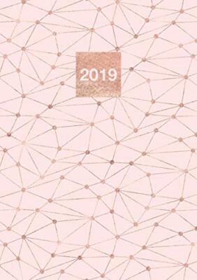 2019: A5 Diary Planner Journal | WO2P Week on 2 Pages Horizontal Layout | Geo-,