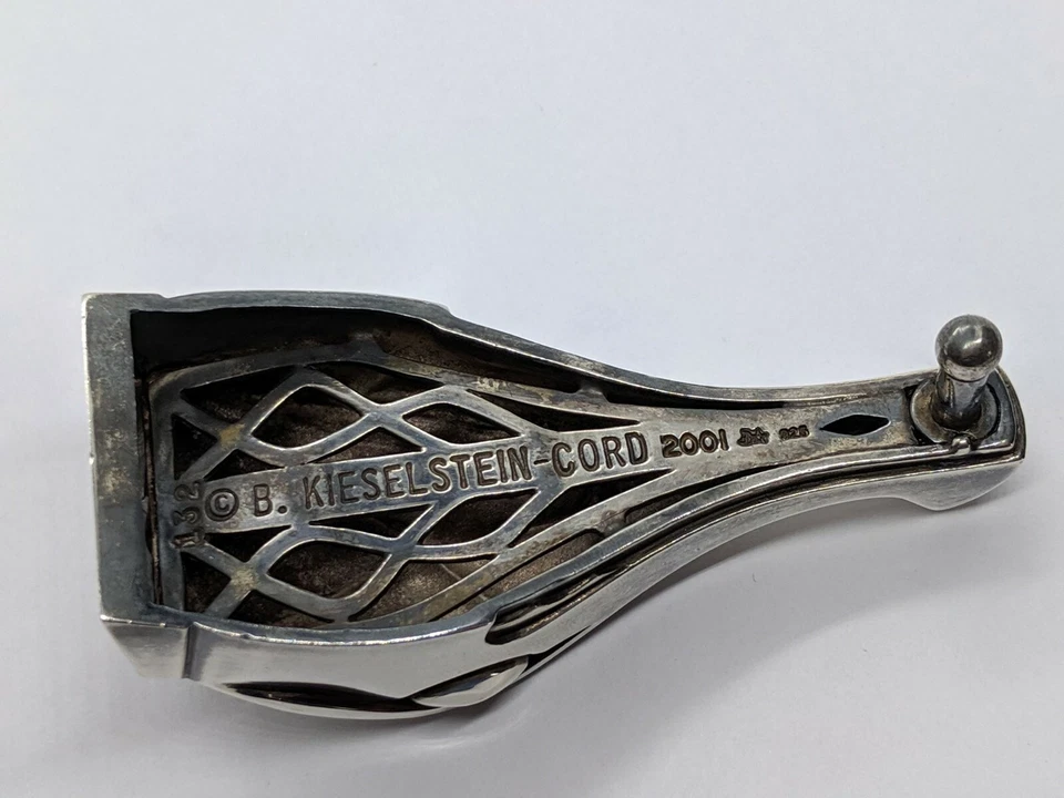 RARO Barry KIELSELSTEIN-CORD Plata Esterlina Contemporáneo Caimán Hebilla de Cinturón Foto 2 de 4