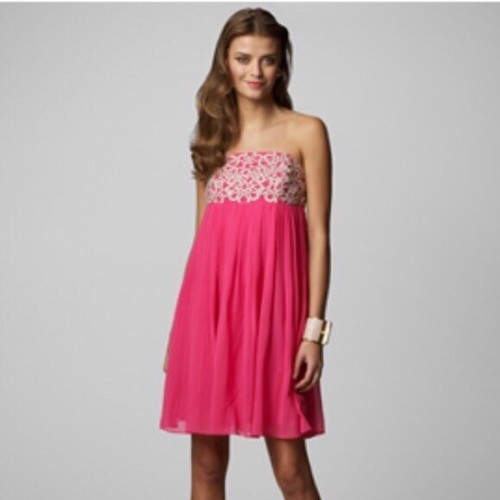 Lilly Pulitzer Womens Dress Pink Gold 