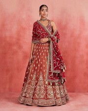Beautiful Red Rolex Silk Lehenga Choli With Dupatta For Indian Party Wear