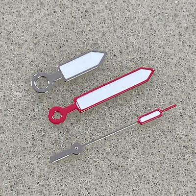 Red White Sword-shaped Green Luminous Watch Hands for NH35/NH36/4R Movement
