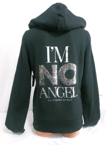 Victorias Secret IM NO ANGEL Supermodel Essentials RARE Bling Hoodie NWT M - Picture 9 of 9