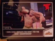 2013 Topps Best of WWE #110 John Cena Defeats The Rock for the WWE Championship