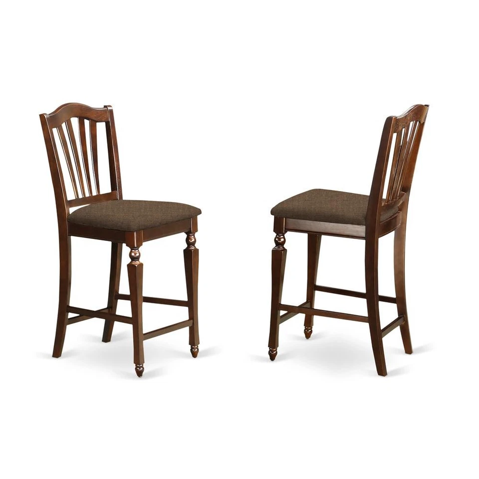 EDCH3-MAH-C 3 Pc pub Table set-pub Table and 2 Kitchen Dining Chairs. - Image 2 of 4